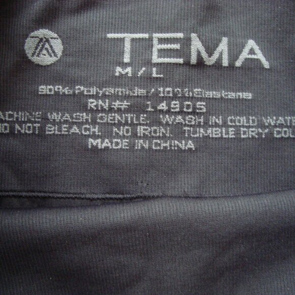 NWT TEMA Athletics Mash Ribbon High Waisted Leggings Black size M/L - Picture 7 of 9